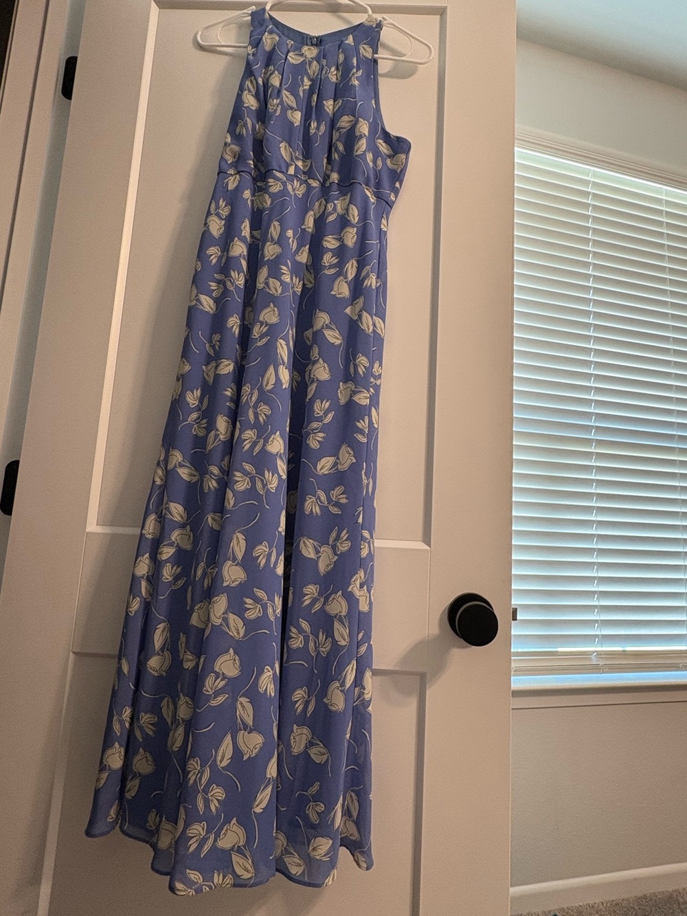 Chadwicks Blue Floral Sleeveless Maxi Dress